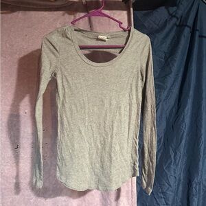PINK Victoria's Secret Gray Long Sleeve Top